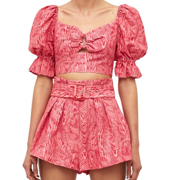 C/MEO Collective Pants - NWT: C/MEO red high waisted paper bag shorts